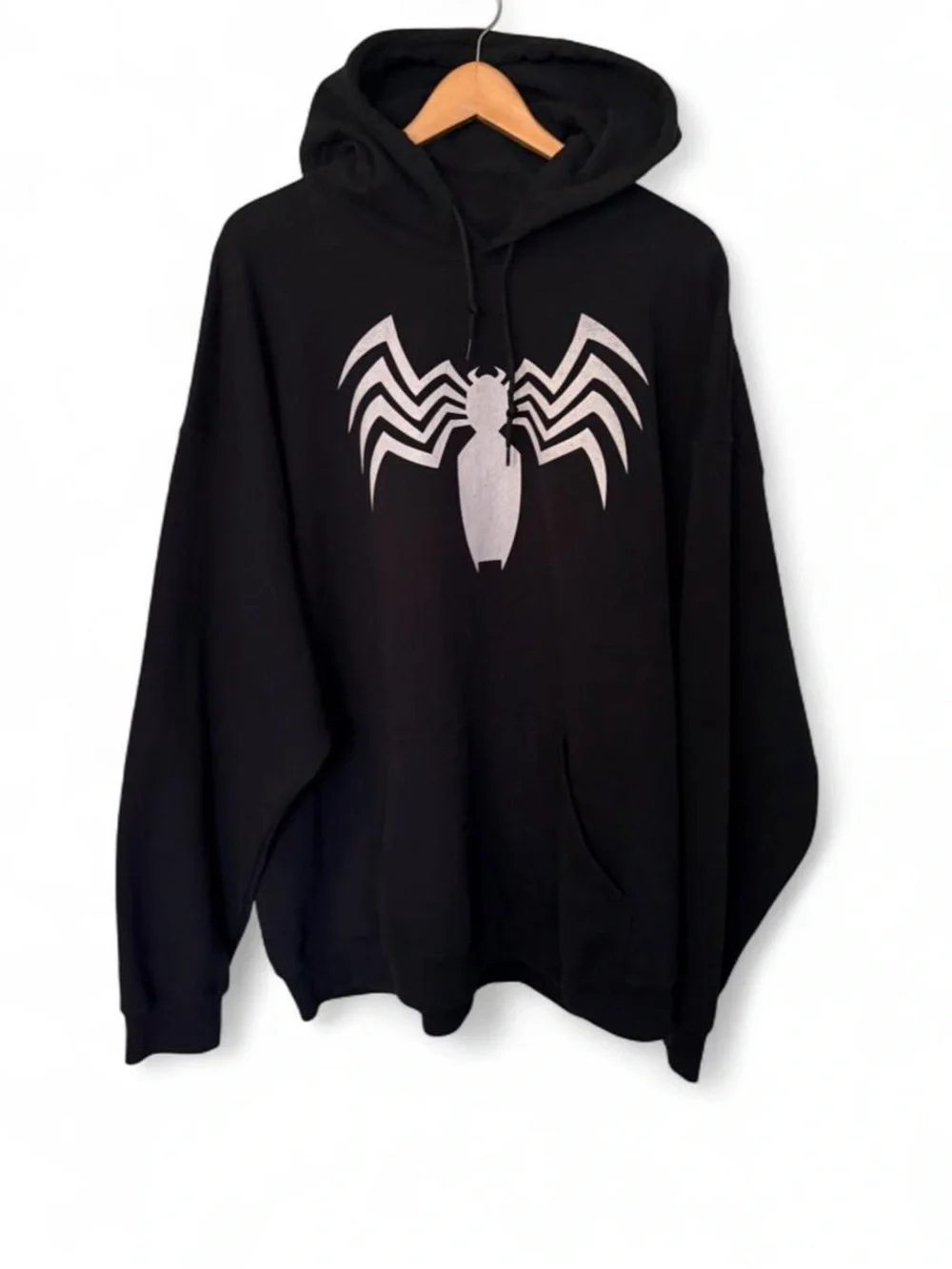 Marvel Venom Black Hoodie with white spider graphic xxl